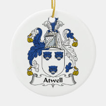 Escudo de la familia de Atwell Adorno De Navidad