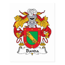 Escudo de la familia de Banda Tarjeta Postal