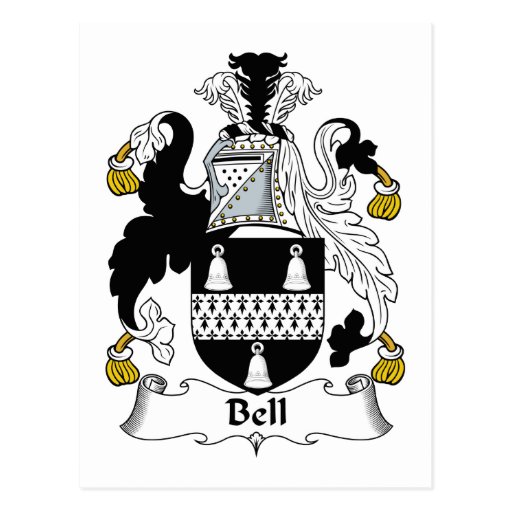 Escudo de la familia de Bell Tarjeta Postal