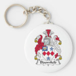 Escudo de la familia de Bloomfield Llaveros Personalizados
