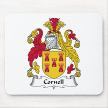 Escudo de la familia de Cornell Alfombrillas De Raton