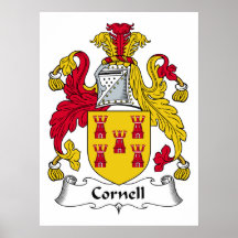 Escudo de la familia de Cornell Impresiones