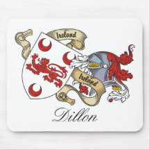Escudo de la familia de Dillon Alfombrillas De Ratón