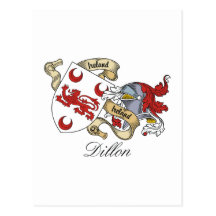 Escudo de la familia de Dillon Tarjetas Postales