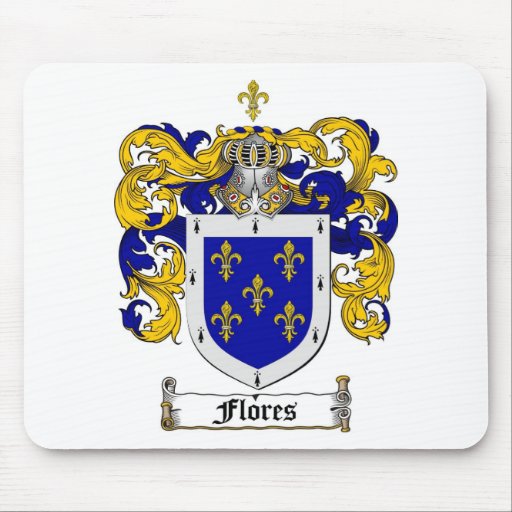 ESCUDO DE LA FAMILIA DE FLORES - ESCUDO DE ARMAS D ALFOMBRILLAS DE RATON
