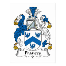 Escudo de la familia de Frances Tarjetas Postales