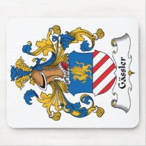 Escudo de la familia de Gassler alfombrillas de raton 