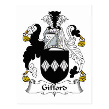 Escudo de la familia de Gifford Tarjetas Postales