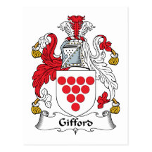 Escudo de la familia de Gifford Tarjetas Postales