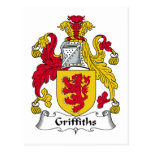 Escudo de la familia de Griffiths Tarjetas Postales
