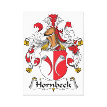 Escudo de la familia de Hornbeck Lienzo Envuelto Para Galerías