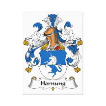 Escudo de la familia de Hornung Lona Envuelta Para Galerías