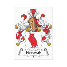 Escudo de la familia de Horwath Impresión De Lienzo