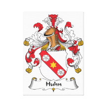 Escudo de la familia de Huhn Impresión De Lienzo