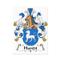 Escudo de la familia de Hundt Impresion De Lienzo