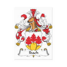 Escudo de la familia de Ibach Impresion En Lona