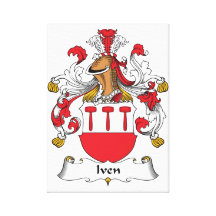 Escudo de la familia de Iven Impresión En Lona