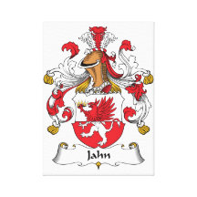 Escudo de la familia de Jahn Impresión En Lienzo Estirada