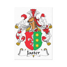 Escudo de la familia de Jaster Impresión De Lienzo