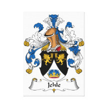 Escudo de la familia de Jehle Impresión De Lienzo