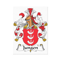 Escudo de la familia de Jungen Lona Envuelta Para Galerías