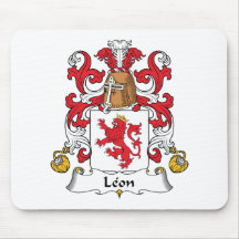 Escudo de la familia de León Alfombrillas De Ratón