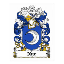 Escudo de la familia de Nye Tarjetas Postales
