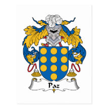 Escudo de la familia de Paz Postales