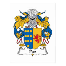 Escudo de la familia de Paz Postales