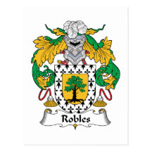 Escudo de la familia de Robles Postal