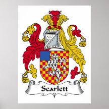 Escudo de la familia de Scarlett Posters