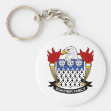 Escudo de la familia de Scribner Llavero Personalizado