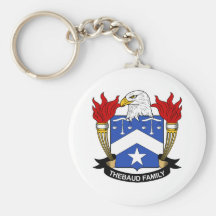 Escudo de la familia de Thebaud Llavero Personalizado