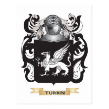 Escudo de la familia de Turbin (escudo de armas) Postal