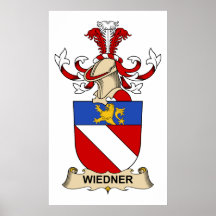 Escudo de la familia de Wiedner Poster