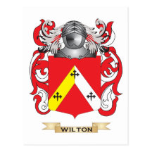 Escudo de la familia de Wilton (escudo de armas) Tarjeta Postal