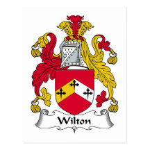 Escudo de la familia de Wilton Tarjeta Postal