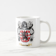 Escudo de la familia del agua (escudo de armas) taza de café