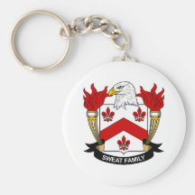 Escudo de la familia del sudor llavero personalizado