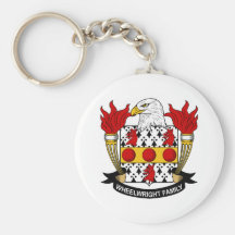 Escudo de la familia del Wheelwright Llaveros Personalizados