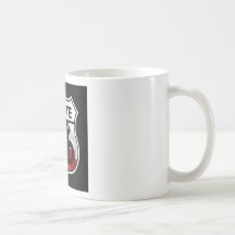 Escudo de la ruta 66 de la bandera de Tejas Tazas De Café