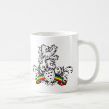 Escudo de Rasta Tazas De Café