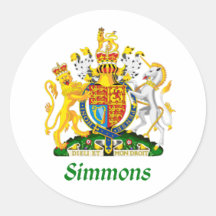 Escudo de Simmons de Gran Bretaña Pegatina