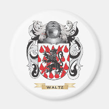 Escudo de vals de la familia (escudo de armas) imán