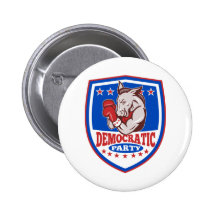 Escudo del boxeador de la mascota del burro de Dem Pins