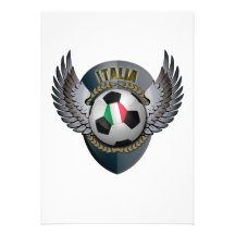 Escudo del fútbol de Italia Invitación Personalizada