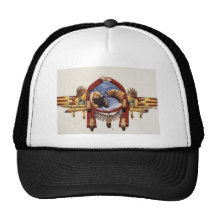 Escudo del indio del grisáceo gorras
