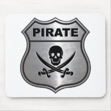 Escudo del pirata alfombrillas de raton