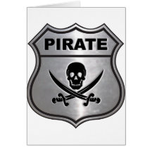 Escudo del pirata felicitaciones