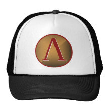 Escudo espartano de la lambda gorras